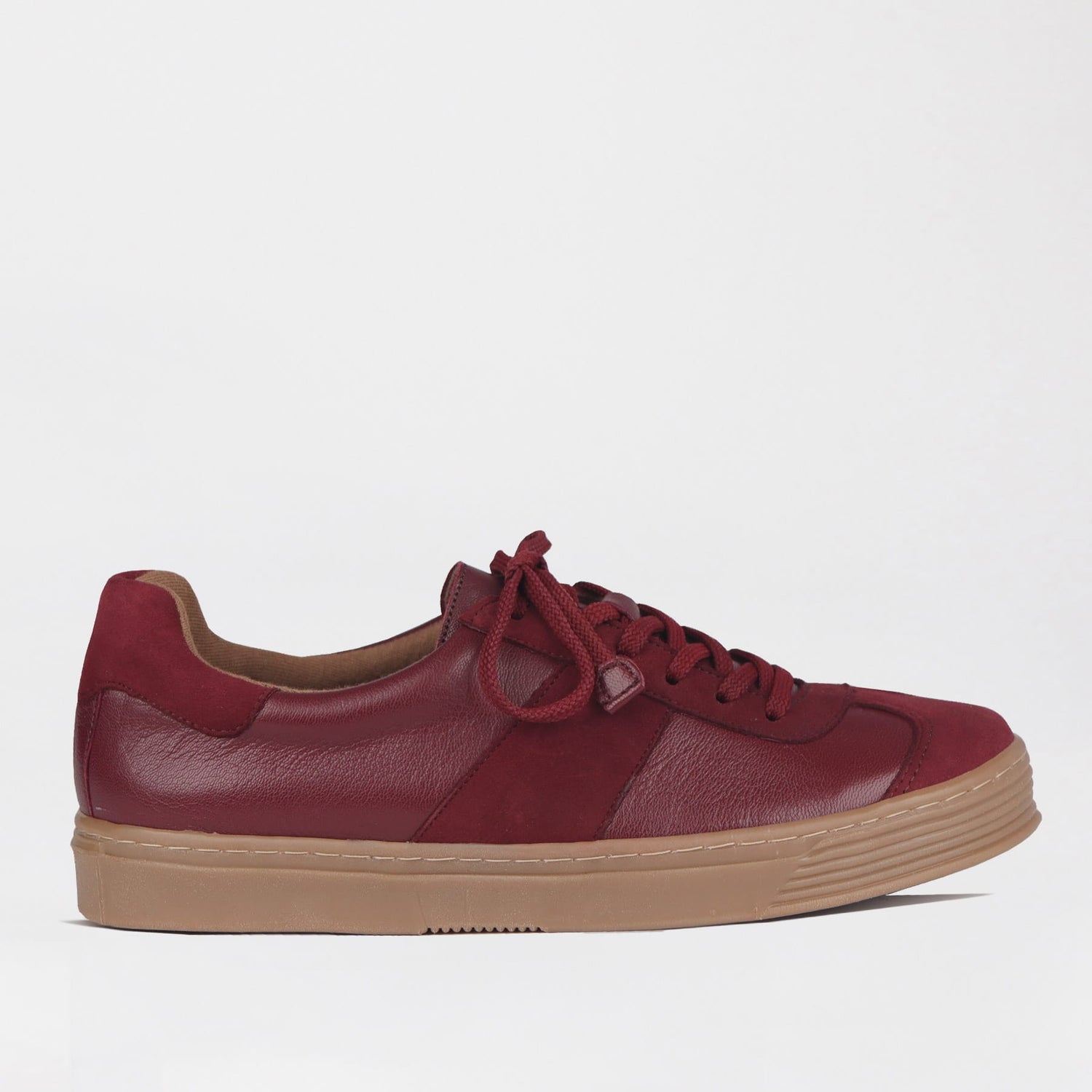 Froggie Shoes Sneakers Froggie Women’s Retro Lace-up Sneaker-Burgundy Leather and Suede -13036