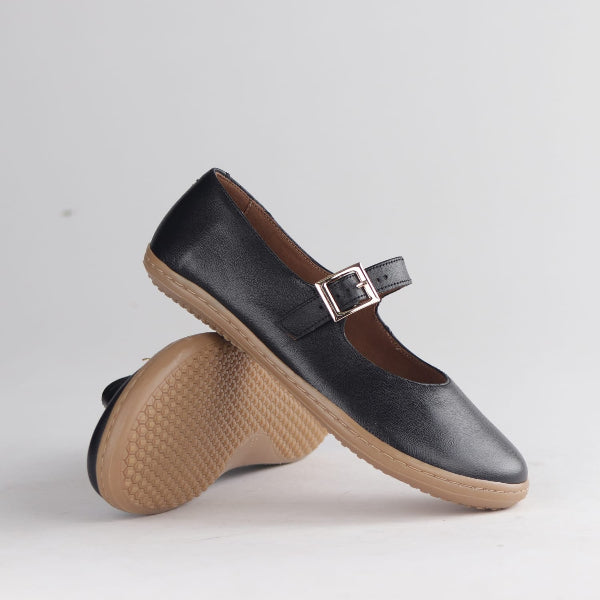 Froggie Shoes Women’s Barefoot Mary Jane- Removable Footbed- Black Leather 12972 - 1pair