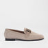 Froggie Shoes Women’s Loafer- Chain Detail- Beige Suede -12998 - side