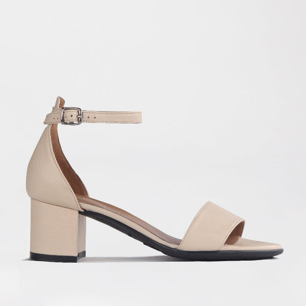 Froggie Shoes Shoes 4 / Ivory / 11879 Closed back ankle strap sandal in Ivory - 11879