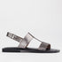 Froggie Shoes Shoes 4 / Pewter / 12891 Grecian inspired Flat Sandal in Pewter - 12891