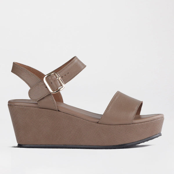 Froggie Shoes Shoes 4 / Stone Multi / 12887 Platform Wedges Sandal with Ankle Strap Stone Multi - 12887