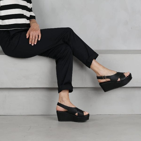 Froggie Shoes Shoes Platform Wedges Sandal with Ankle Strap Stone Multi - 11098