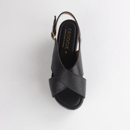 Froggie Shoes Shoes Platform Wedges Sandal with Ankle Strap Stone Multi - 11098