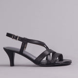 mid heel in black