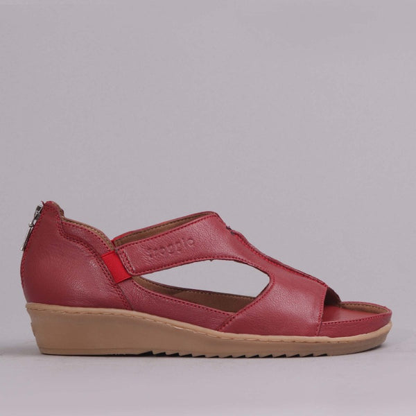 T-bar Sandal with Removable Footbed in Red 