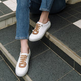 Sneaker with Removable Footbed in White Multi -12187