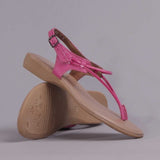 Spaghetti Strap Sandal in Hot Pink 