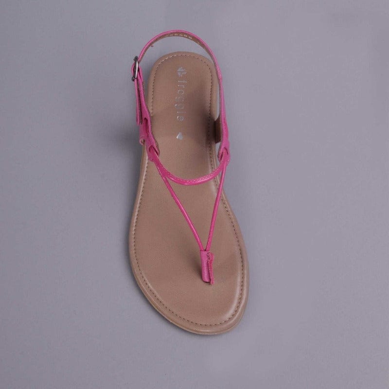 Spaghetti Strap Sandal in Hot Pink 