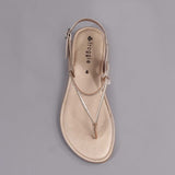 Spaghetti Strap Sandal in Gold- 10732