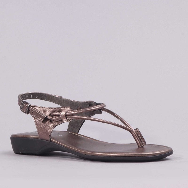 Spaghetti Strap Sandal in Lead