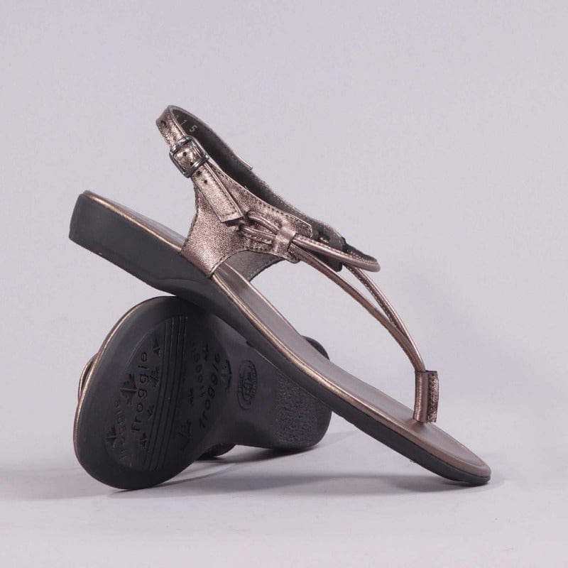 Spaghetti Strap Sandal in Lead - 10732