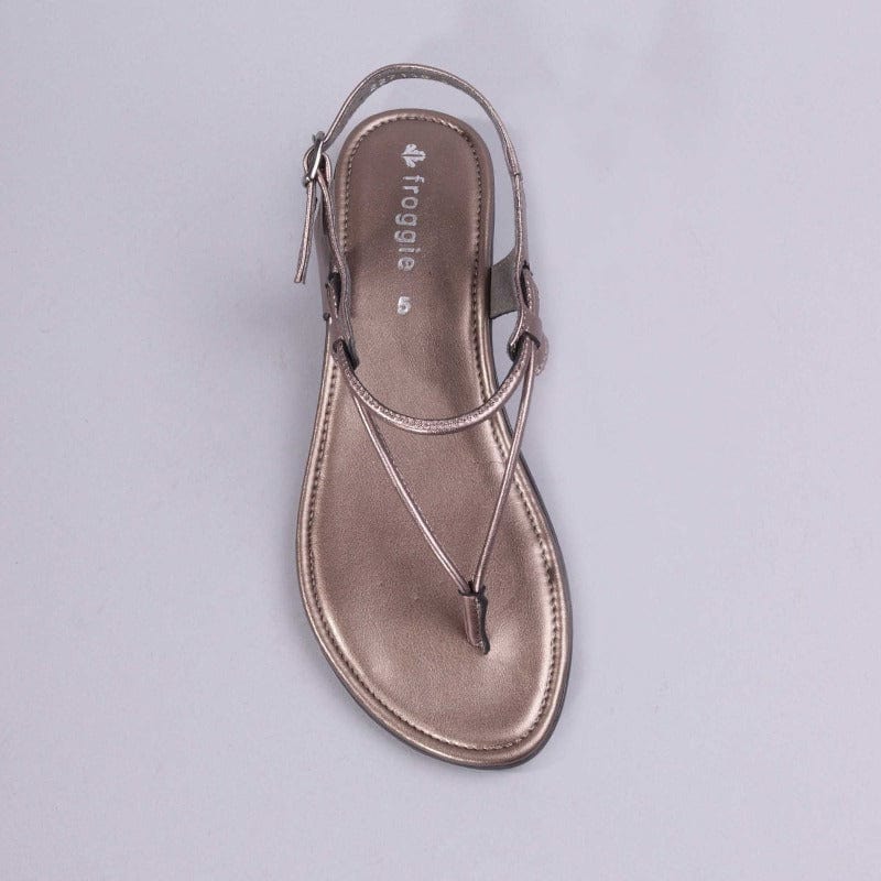 Spaghetti Strap Sandal in Lead - 10732