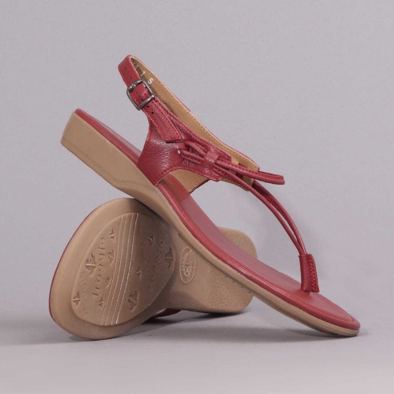 Spaghetti Strap Sandal in Red