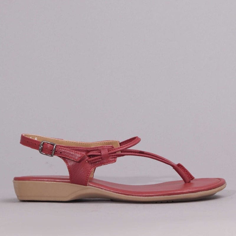 Spaghetti Strap Sandal in Red