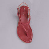 Spaghetti Strap Sandal in Red