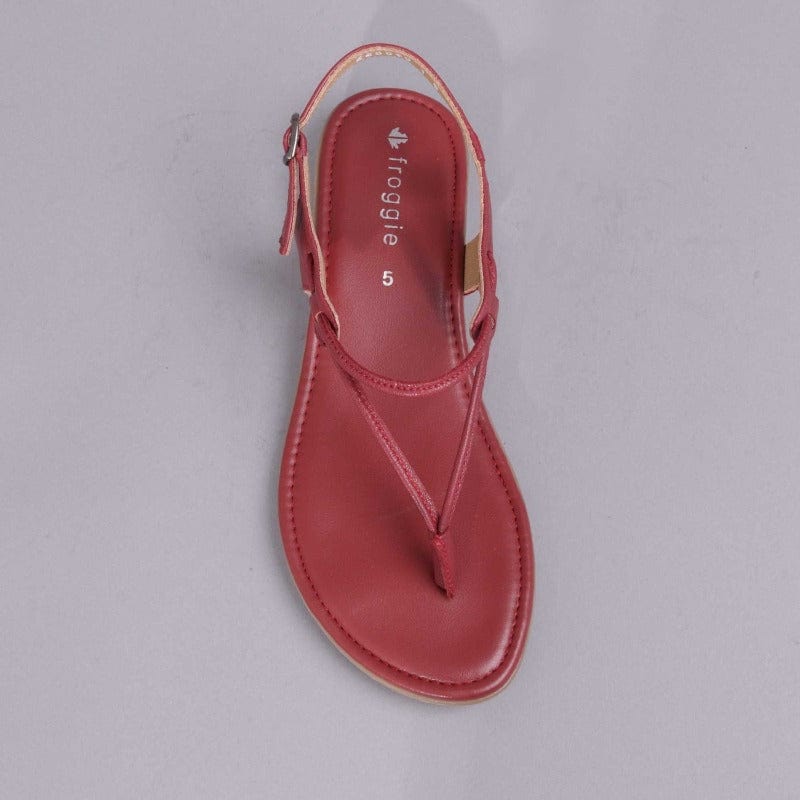 Spaghetti Strap Sandal in Red