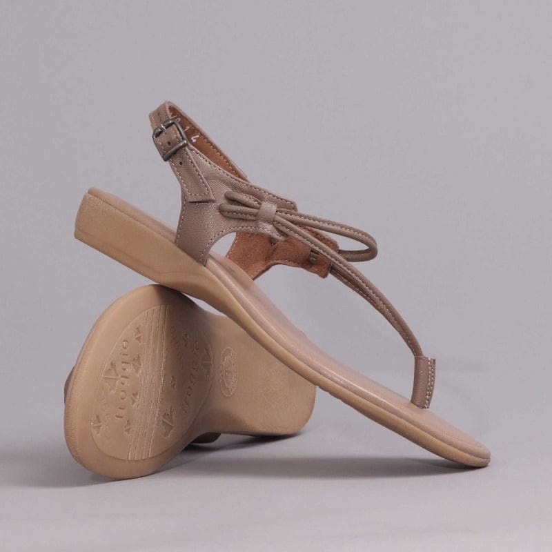 Spaghetti Strap Sandal in Stone