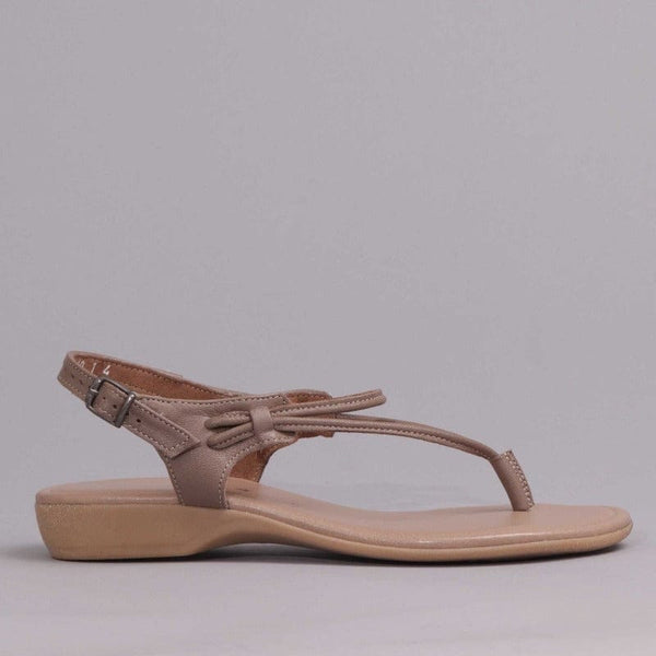 Spaghetti Strap Sandal in Stone