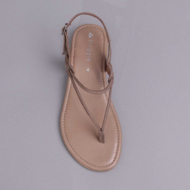 Spaghetti Strap Sandal in Stone
