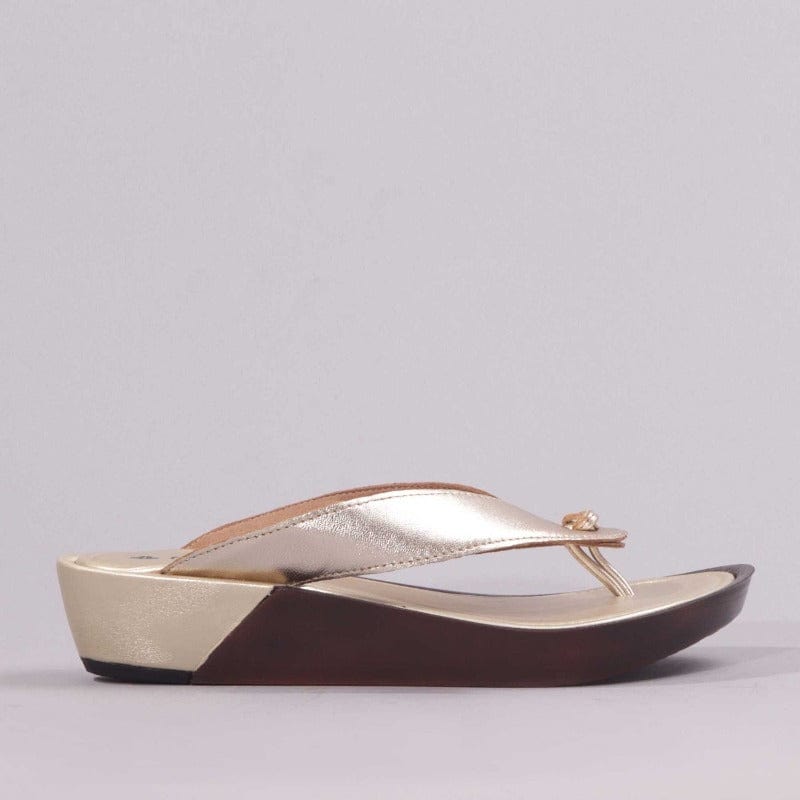 Rox Thong Sandal in Gold