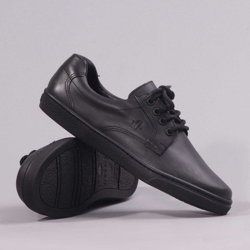 Boys Lace-up School Shoe in Black