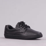 Boys Lace-up School Shoe in Black