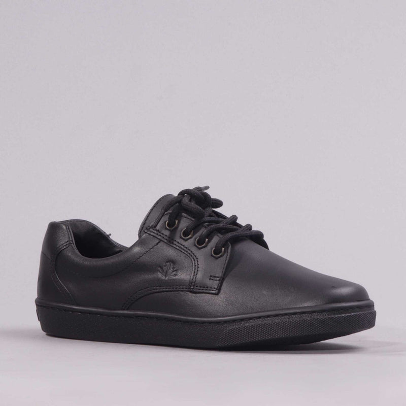 Boys Lace-up School Shoe in Black