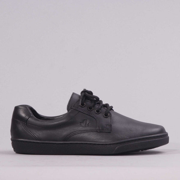Boys Lace-up School Shoe in Black