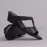Double-band Wedge in Black