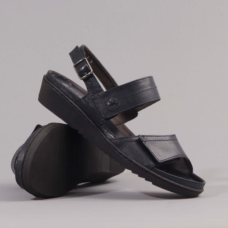 2-Strap Sandal with Removable Footbed in Navy