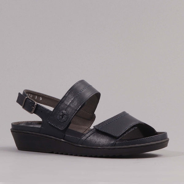 2-Strap Sandal with Removable Footbed in Navy - 11639