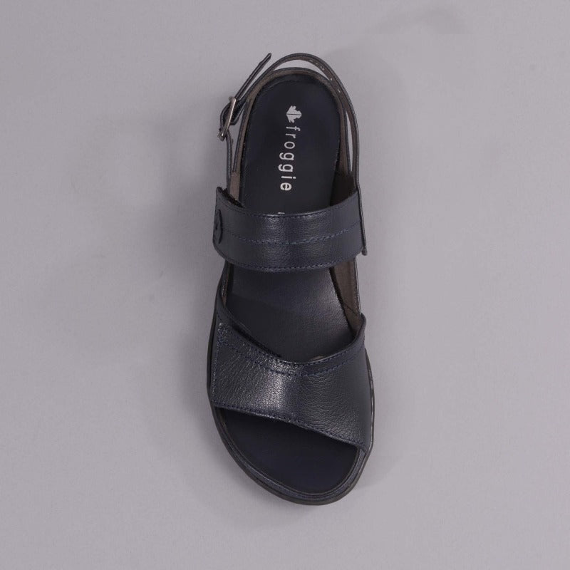 2-Strap Sandal with Removable Footbed in Navy - 11639