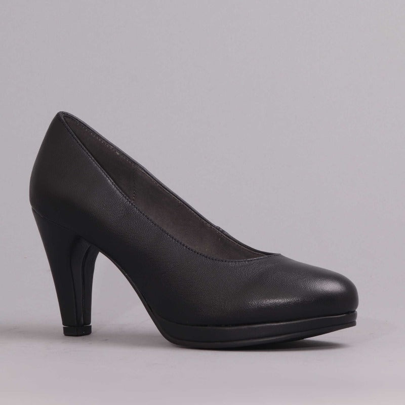 High Heel Court Shoe in Black- 11790