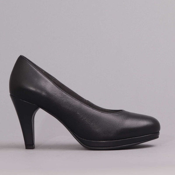 High Heel Court Shoe in Black- 11790