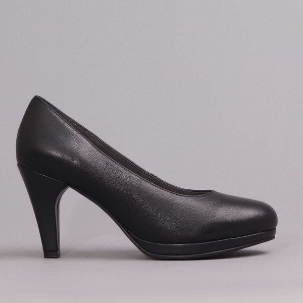 Froggie High Heel Court Shoe in Black