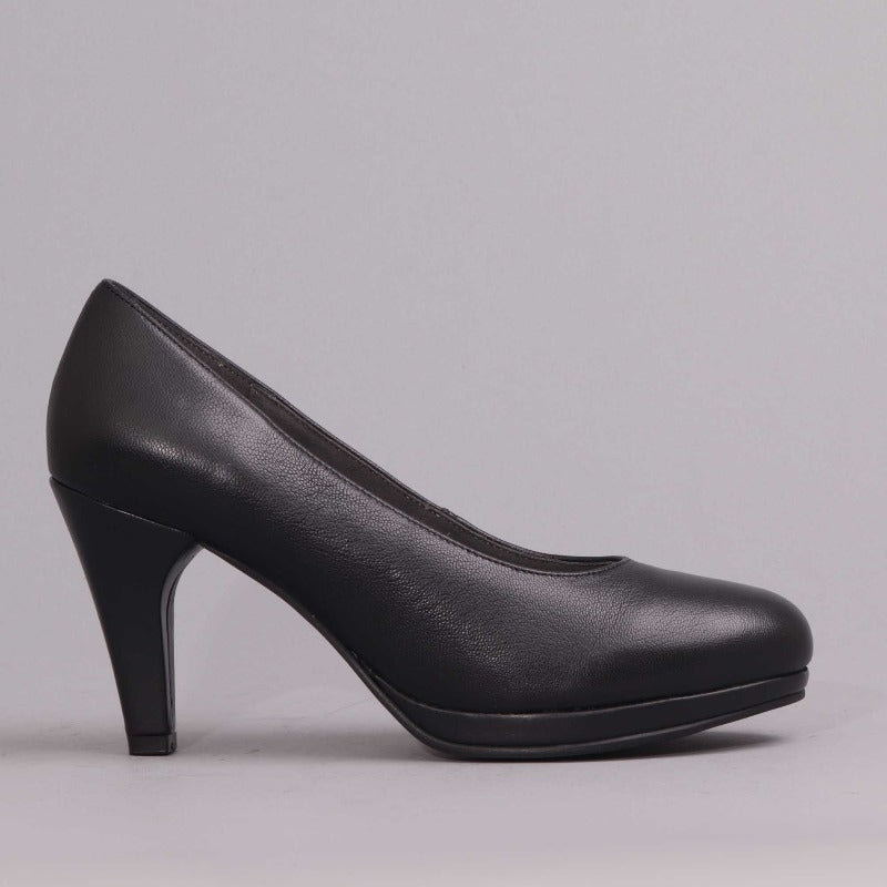 Froggie High Heel Court Shoe in Black