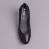 High Heel Court Shoe in Black- 11790