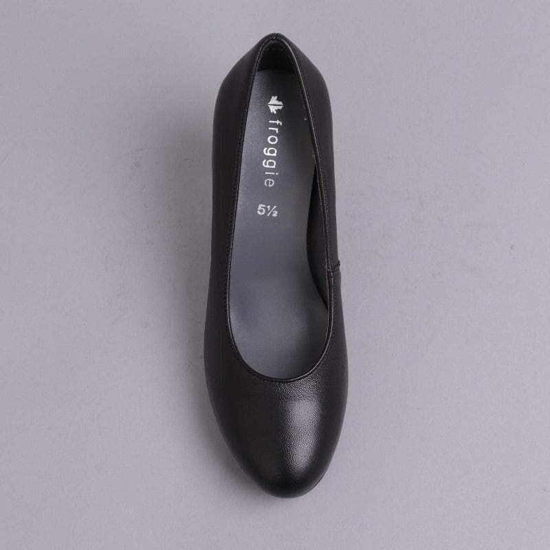 High Heel Court Shoe in Black- 11790