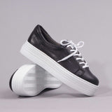 Platform Sneaker in Black