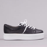 Platform Sneaker in Black