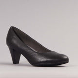 Mid Heel Court Shoe in Black - 12045