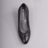 Mid Heel Court Shoe in Black - 12045