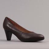 Mid Heel Court Shoe in Brown - 12045