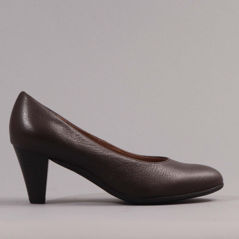 Mid Heel Court Shoe in Brown - Froggie ZA your step, our shoes ...