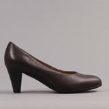 Mid Heel Court Shoe in Brown - 12045