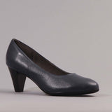 Mid Heel Court Shoe in  Navy - 12045