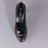 High Heel Court Shoe in Black