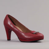 High Heel Court Shoe in Red