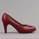 High Heel Court Shoe in Red